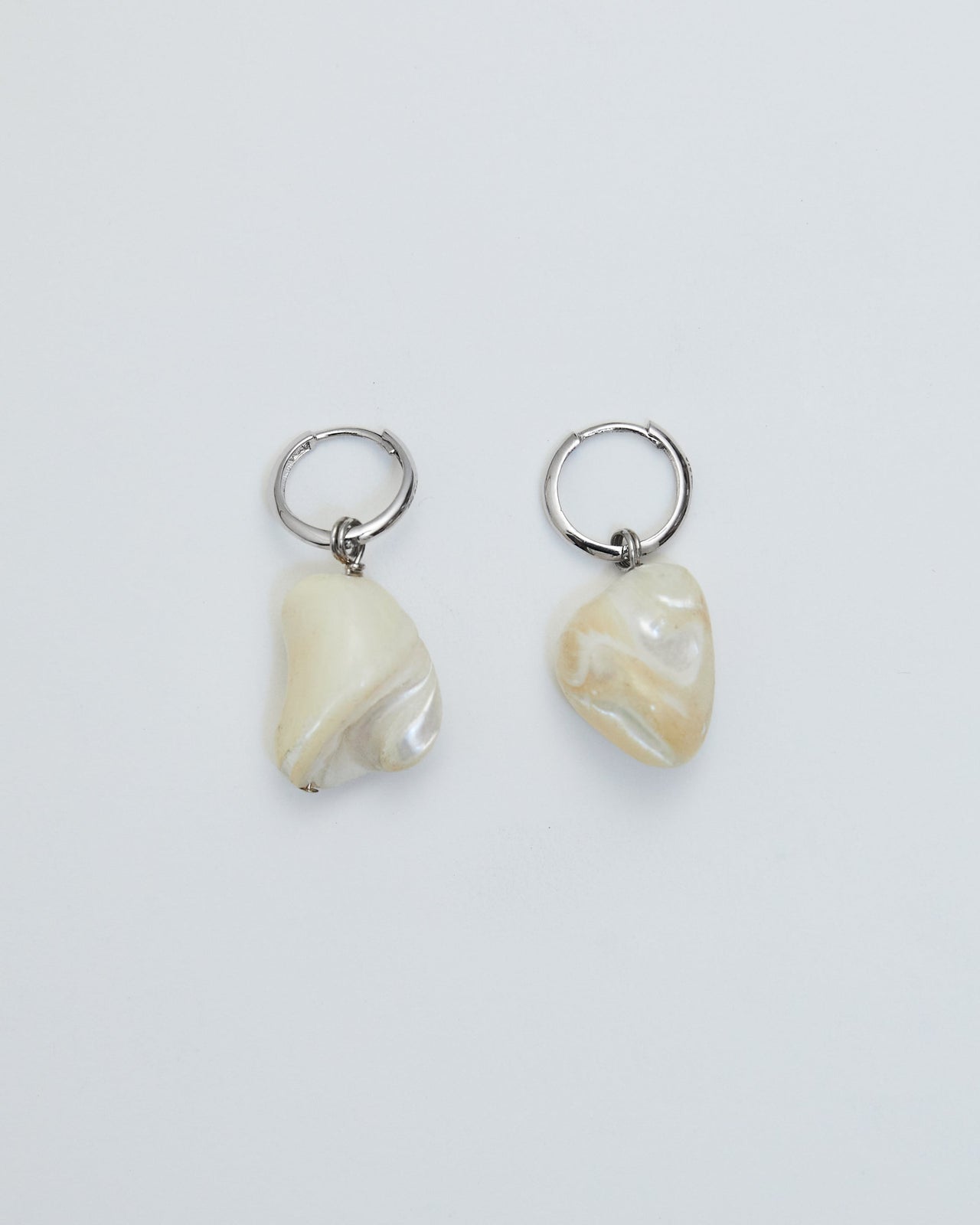Baba Earring, WHITE SWIRL