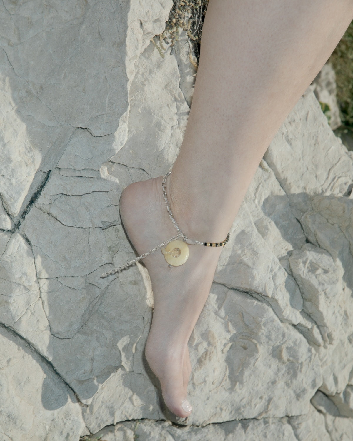 Basta Anklet/Necklace, YELLOW CALCITE