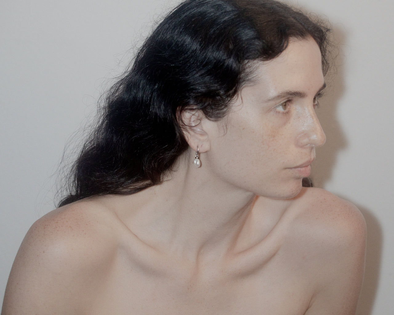 Baba Earring, BABY BLACK AGATE