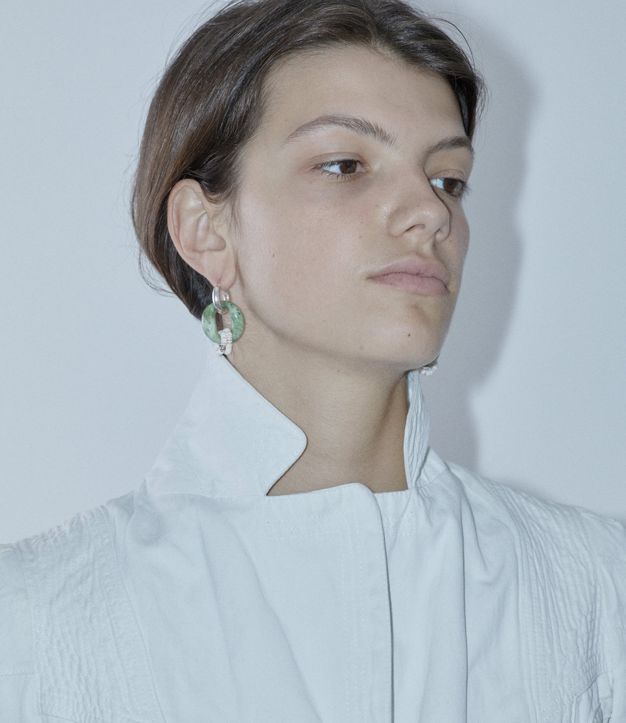 Bad Orb Earring, GREEN JADE