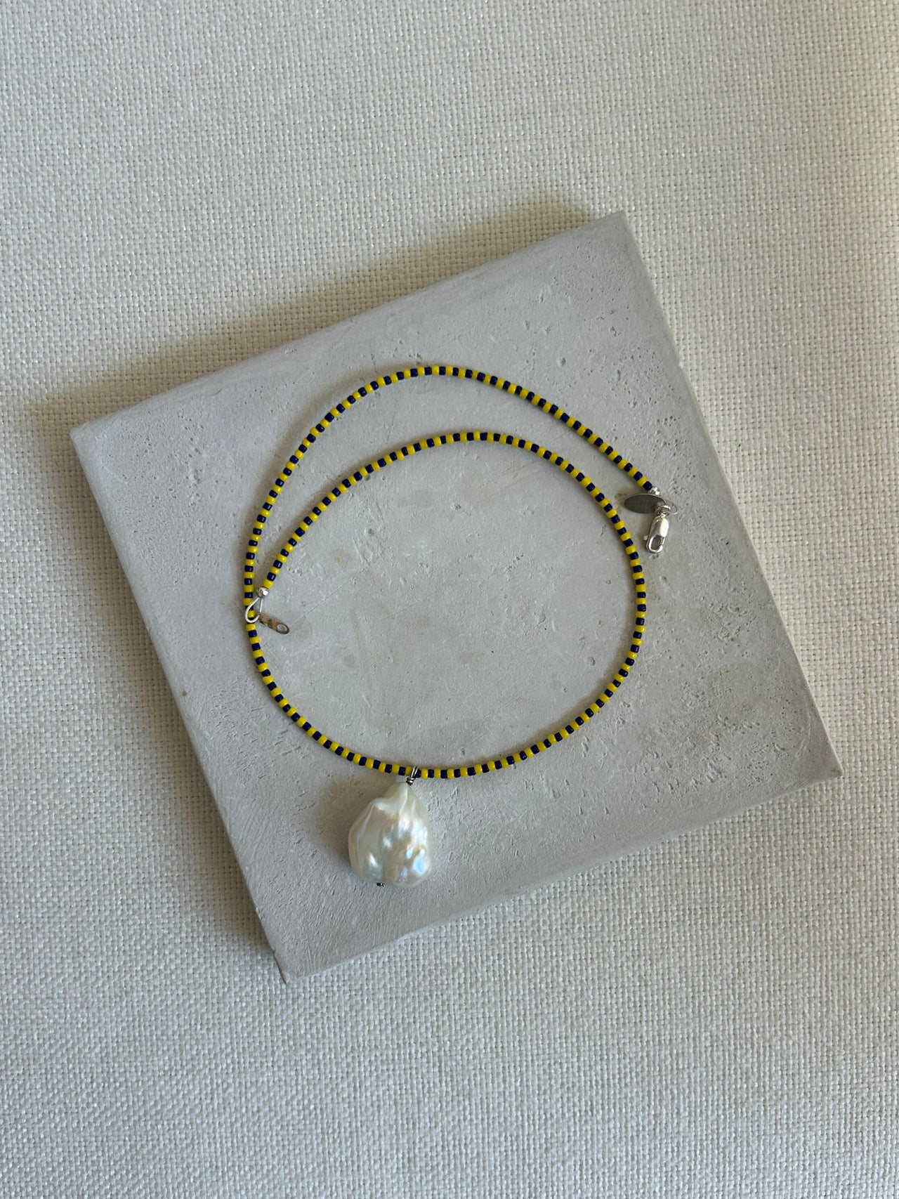 Domingo Necklace, YELLOW/BLUE