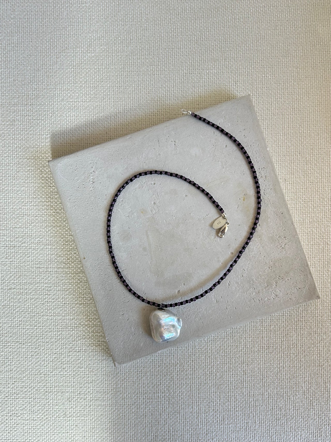 Domingo Necklace, PURPLE/BLACK