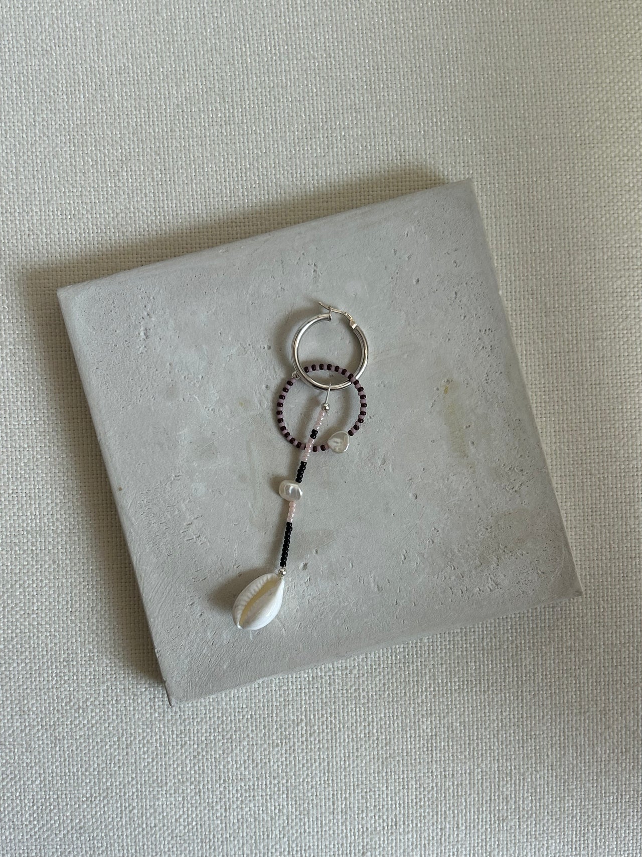 Della Notte Earring, PINK/BLACK