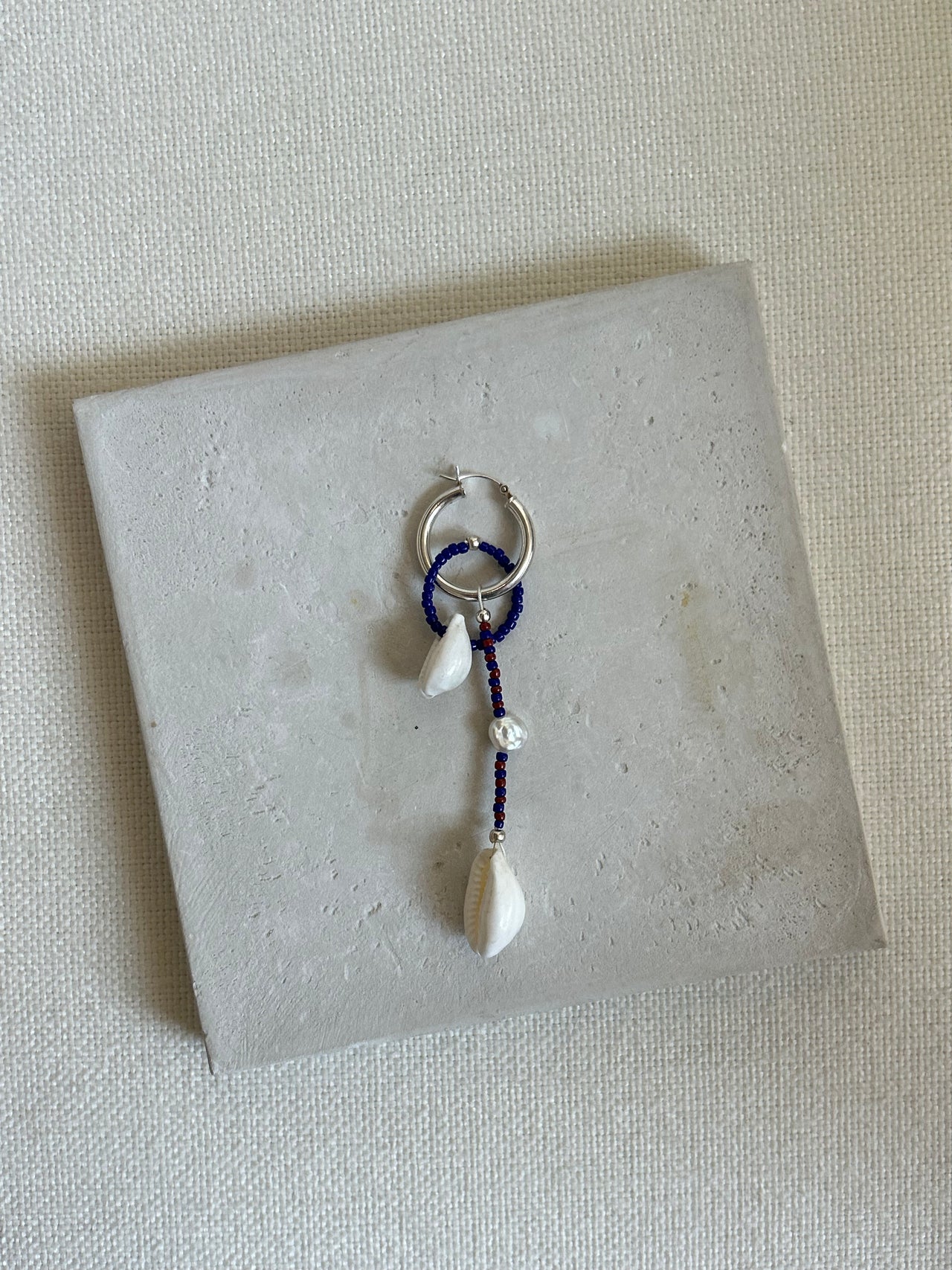 Della Notte Earring, BLUE/BROWN