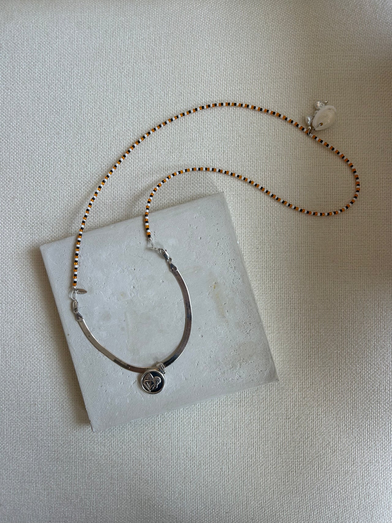 Glory's Forever Waist Chain, ORANGE/WHITE/BLACK