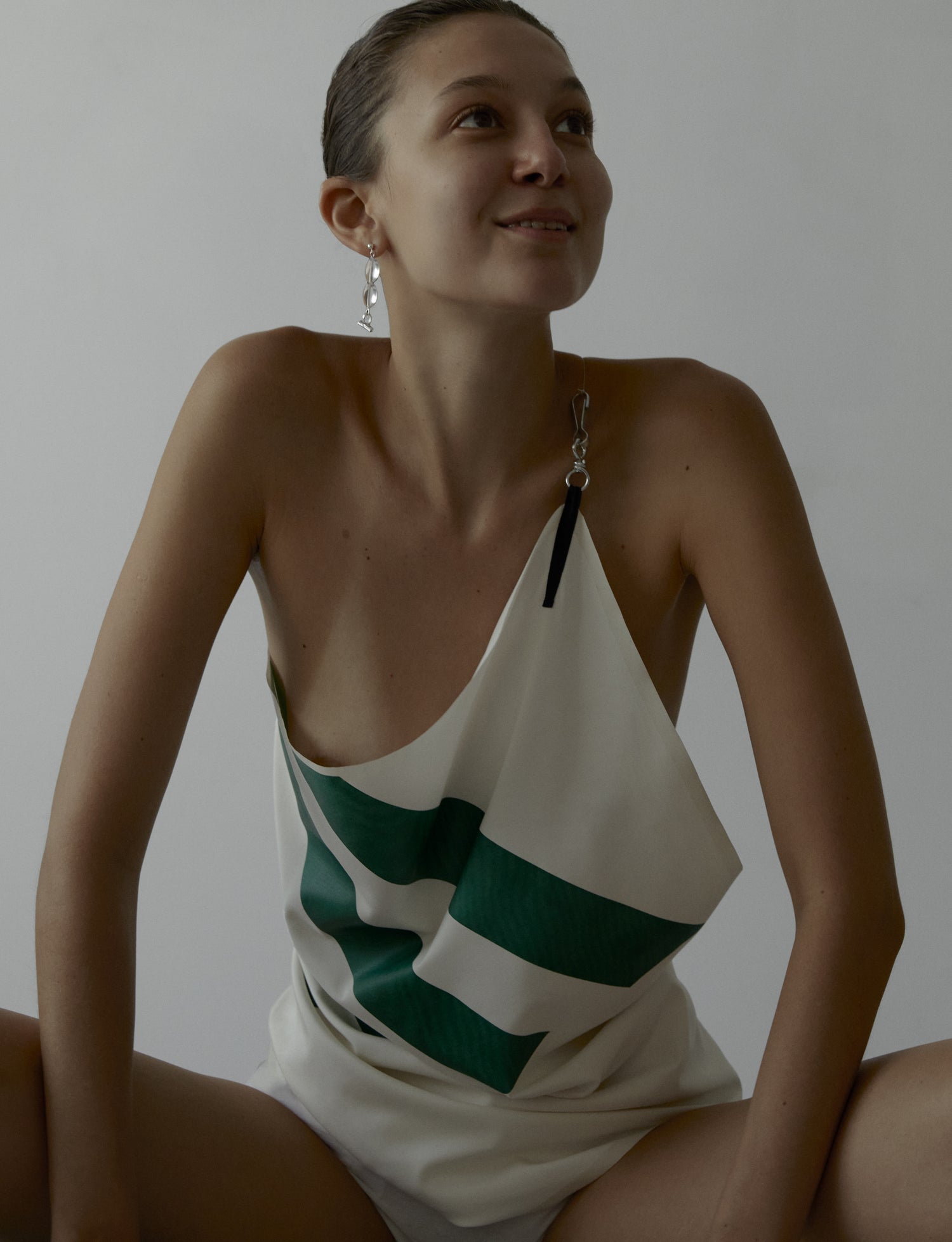 Rossi Earring, QUARTZ STACK