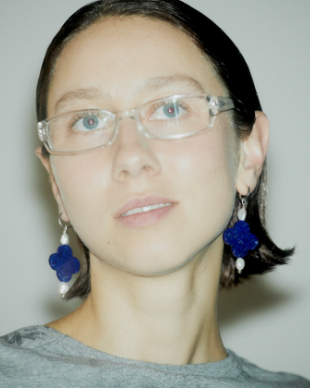 Taro Earring, LAPIS STACK