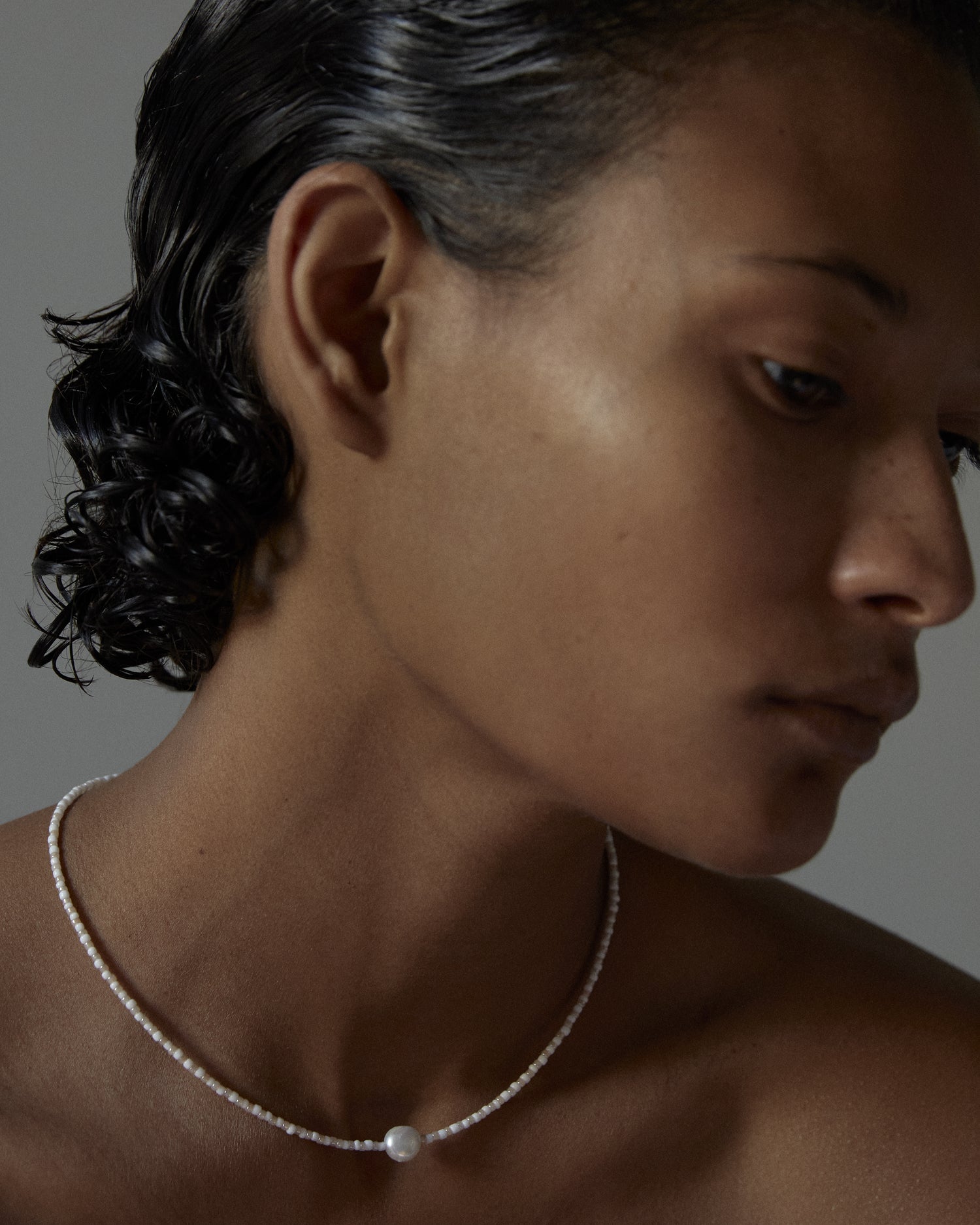 Somos Como Niños Necklace, PEACH/WHITE